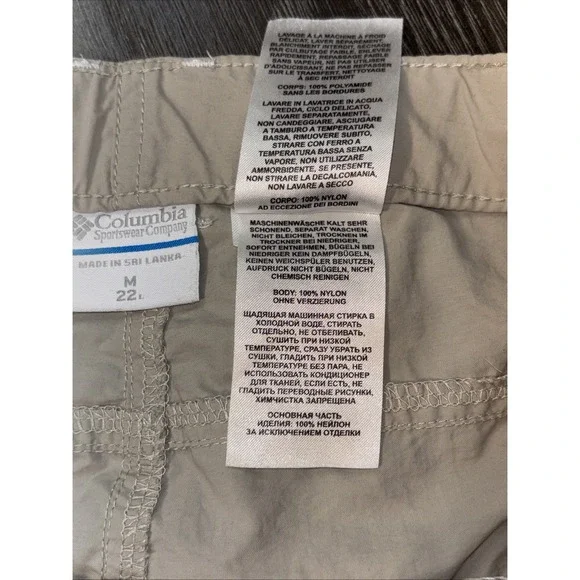 Colombia Chino Pants Size M22 Brown Omni Shade Lightweight - Picture 10 of 13